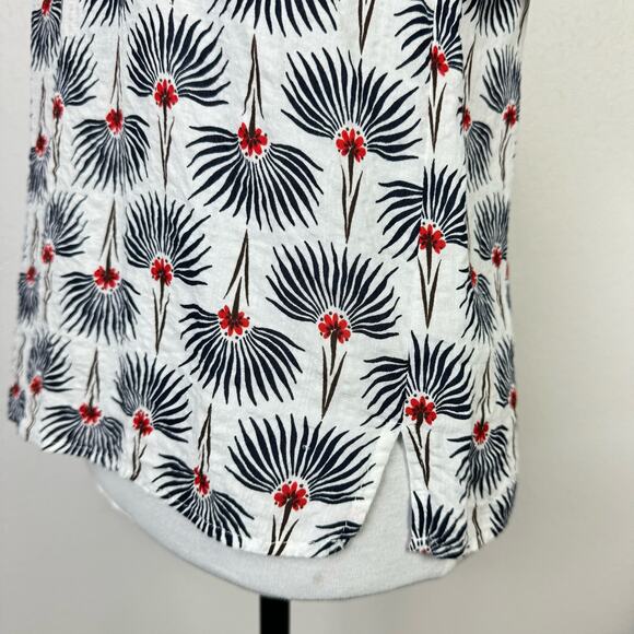 THML Floral Print Crossover Neckline Cold Shoulder Lightweight Summer Top - Picture 11 of 13